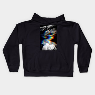 Japanese Geisha Vaporwave Glitch Art Japan Kids Hoodie